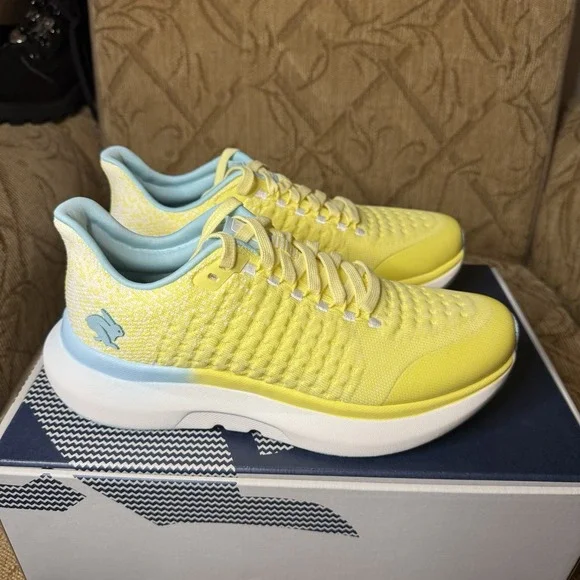 Rabbit Dream Chaser Womens Size 8.5 Yellow Blue‎ Athletic Running Shoes Sneakers - Picture 4 of 8